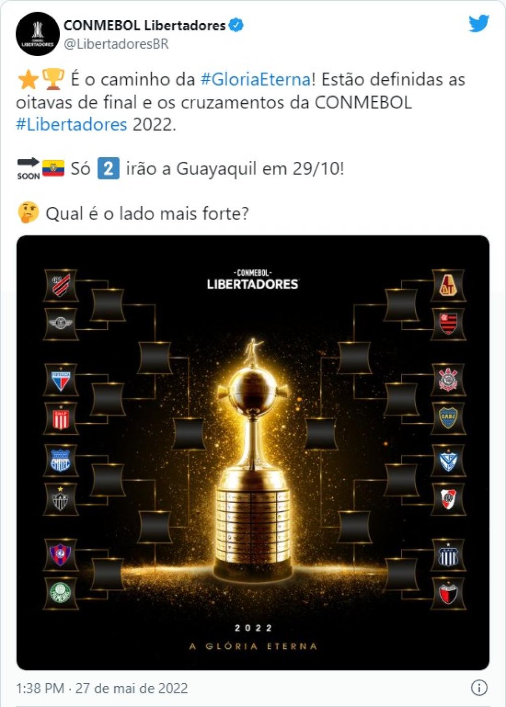 Definição dos jogos da Fase 1 e 2 da CONMEBOL Libertadores - CONMEBOL